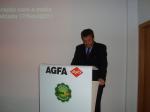 Fabrizio Valentini, presidente da Agfa América Latina e da Agfa Brasil, discursa durante inauguração de nova e