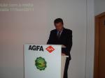 Fabrizio Valentini, presidente da Agfa América Latina e da Agfa Brasil, discursa durante inauguração de nova e