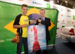 Eduardo Stabel (vencedor Wrap Cup Masters Series 2015) e Alexandre Keese, diretor APS Feiras